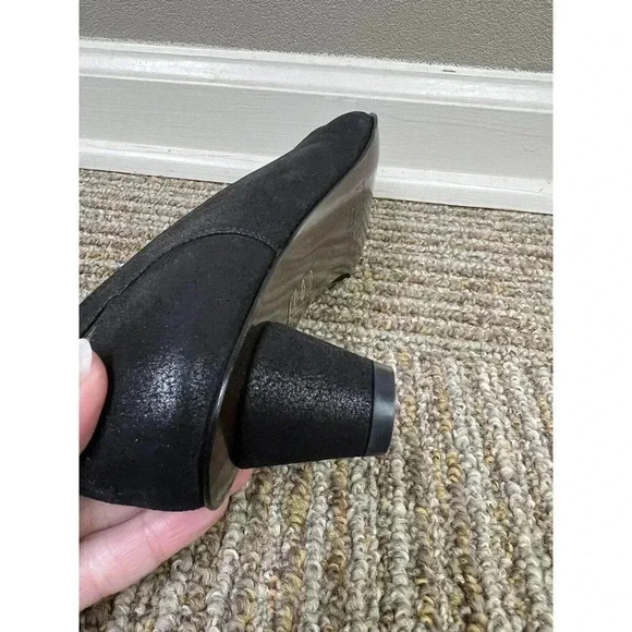 Peter Kent Vero Cudio Vintage Black Cut Out Leather Kitten Heels 36.5 US 6.5 EUC - Picture 8 of 14